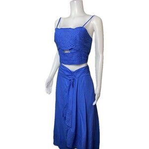 F. Jason Wu Linen Set Size 10  Crop Top Sleeveless & Skirt Zipper. NWT $425